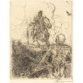 thumbnail image 2 of Albert Besnard 12x14 Black Ornate Wood Framed Double Matted Museum Art Print Titled: The Obstacle (L’Obstacle) (1900), 2 of 5