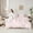 Pink, variant on Homewish Kawaii Brown Bowknot Twin Bedding Sets 7-Piece for Kids, Cartoon Stars Flower Bedding Comforter Set, Rugby Football Lover Reversible Sheet Sets, Breathable Home Decor