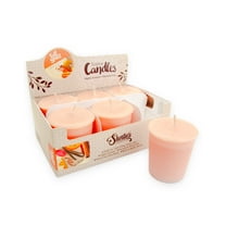 Fall Spice Soy Votive Candles - Scented with Natural Fragrance Oils - 6 Green Natural Votive Candle Refills - Christmas & Holiday Collection