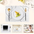 thumbnail image 5 of Simple Line Drawing Face Reversible Placemat Non Slip Coffee Mat 18x12 Inch for Dining, Kitchen, Coffee, 5 of 9