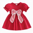 thumbnail image 1 of Gubotare Robe Tutu pour Bébé Robe en Tulle pour Tout-Petite Fille Été à Volants Sans Manches Robe Décontractée de Mode pour Bébé Fille 3T 4T (Rouge, 3-4 Ans), 1 of 8