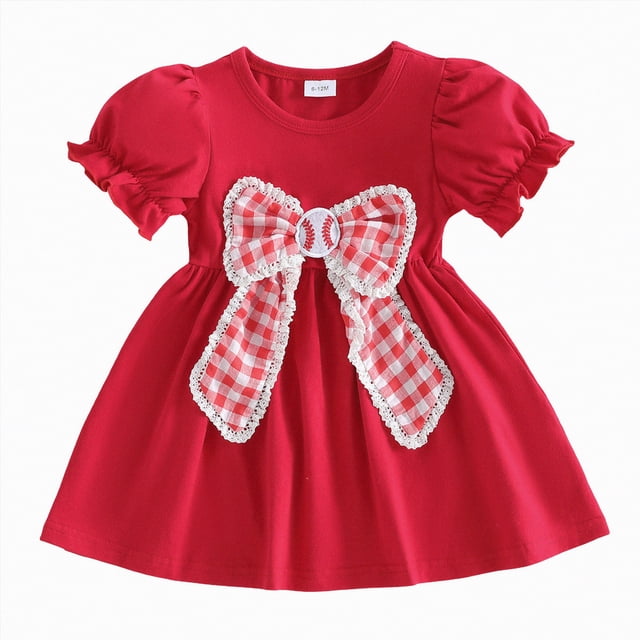 Gubotare Robe Tutu pour Bébé Robe en Tulle pour Tout-Petite Fille Été à Volants Sans Manches Robe Décontractée de Mode pour Bébé Fille 3T 4T (Rouge, 3-4 Ans)