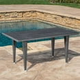 thumbnail image 2 of Yesurprise Outdoor Dining Table, Powder Coated Iron Structure with Woven Polyethylene Wrap Wicker Top, 59x35.5x29.00in for Outdoor Indoor Park Garden Patio, 2 of 6
