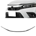 thumbnail image 2 of Ikon Motorsports Front Grille Trims Compatible With 2022-2026 Honda Civic Sedan Hatchback, Painted Gloss Black ABS Bonnet Headlight Molding Trim 3PCS, 2 of 9