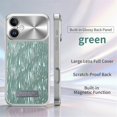 thumbnail image 2 of Case For Apple iPhone 16 Plus 6.7-inch, Compatible with MagSafe Water Ripple Electroplated Frame ShockProof Protective Car Mounted Magnetic Case,Green,For iPhone 16 Plus, 2 of 6