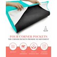 thumbnail image 3 of Turquoise Plaid Yoga Towel for Hot Yoga Non Slip, Geometric Leaf Diamond Morocco Abstract Yoga Mat Towel Absorbent Yoga Sweat Towels Microfiber Hot Yoga Blanket for Bikram Pilates 26"x74", 3 of 7