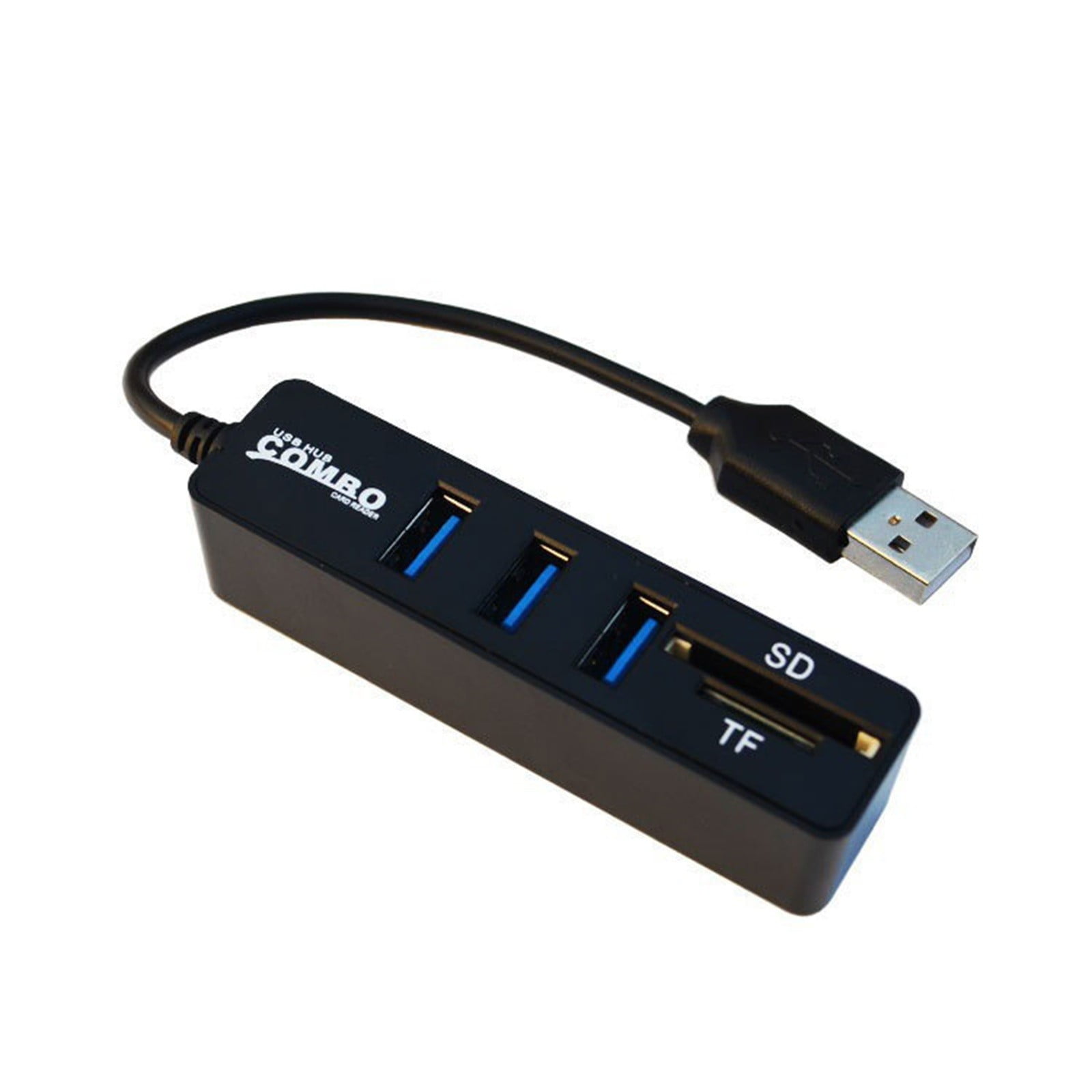 USB HUB,3 Port USB 2.0 HUB With Line Hub Combo Card Reader TF/SD All-In-One Splitter