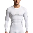 thumbnail image 2 of Mens Tops Beach Vacation Fashion Clothes 2026 Men's Solid Color Round Neck Long Sleeved Casual Sports Fashion Fitness Top Gray S, 2 of 5