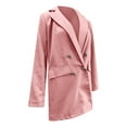 thumbnail image 5 of YUGYXL Womens Casual Blazers Lightweight Long Sleeve Work Office Blazer Jackets Trendy Double Breasted Lapel Business Suit Jacket Fall Slim Fit Cardigan Today's Pink,XXL, 5 of 5