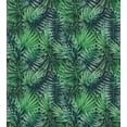thumbnail image 3 of Leaf Duvet Cover Set, Watercolored Old Design Print of Palm Tropic Exotic Forest Leaves, Decorative 2 Piece Bedding Set with 1 Pillow Shams, Twin Size, Forest Green Dark Green, by Ambesonne, 3 of 3