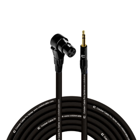 Coluber Cable Right Angle XLR Female to 3.5 TRS Male Pro Microphone Connector