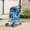 Blue, variant on CL.HPAHKL Foldable Dog Stroller, 4 Wheel Cat Pet Stroller with Storage Basket, Pet Travel Carrier Strolling Cart, Black