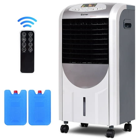 Costway Portable Air Cooler Fan & Heater Humidifier with Washable Filter Remote (Best Type Of Portable Heater)