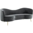 thumbnail image 3 of Wallace 2-piece Modern Velvet Sofa and Loveseat Set in Gray, 3 of 8