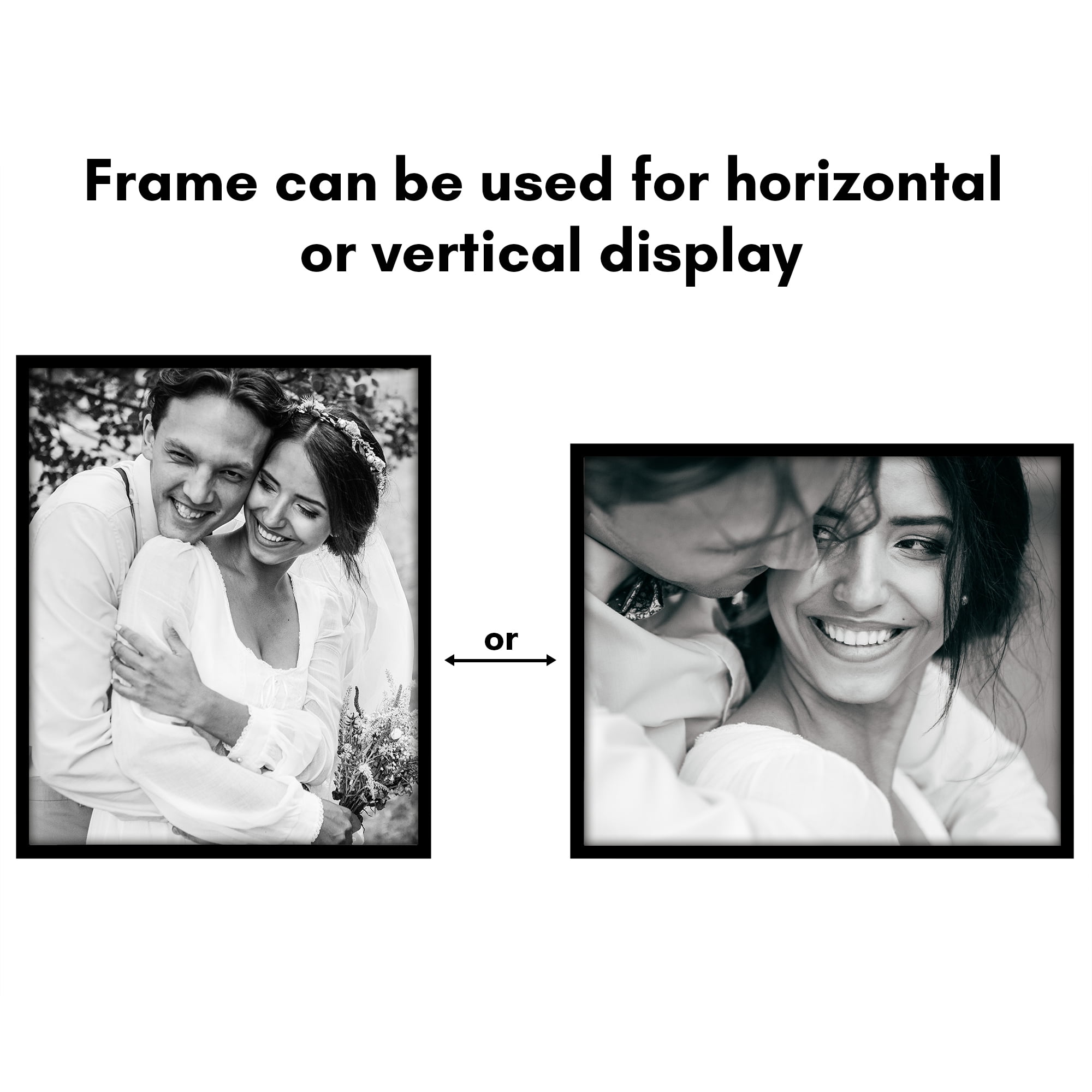 Americanflat 18x22 Picture Frame with Polished Plexiglass Streamline Collection Thin Border Wall - Black