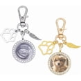 thumbnail image 1 of 2 llaveros personalizados para mascotas de 2 colores, 2,56 pulgadas, foto conmemorativa, retrato de mascota, llavero con cierre de langosta de aleación para perro, gato, regalo de condolencia., 1 of 5