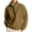 Light Brown #1, variant on Zimjoy Mens Quarter Zip Pullover Mock Neck Long Sleeve 1/4 Zipper Pullover Casual Mens Sweatshirts Lightweight White Zip Up Hoodie Fall Clothes, White XL