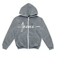thumbnail image 2 of Jesus Hoodie for Men Relaxed Fit Vintage Letter Print Long Sleeve Zip Up Hoodies Casual Fall Winter Hooded Jacket Streetwear Men Hoodies, 2 of 3