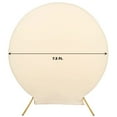 thumbnail image 2 of BalsaCircle 7.5 feet Beige Fitted Spandex Round Wedding Backdrop Stand Cover Wedding Party Event, 2 of 7