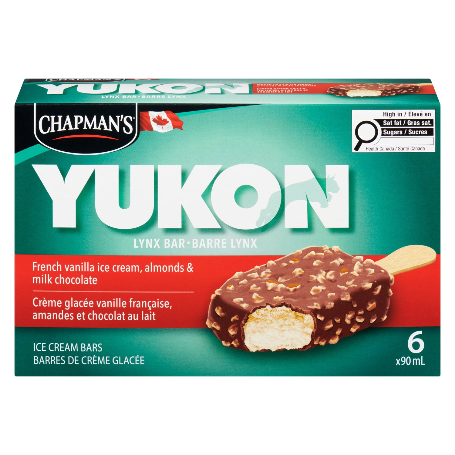 Chapman's Yukon Lynx French Vanilla and Almond Ice Cream Bar