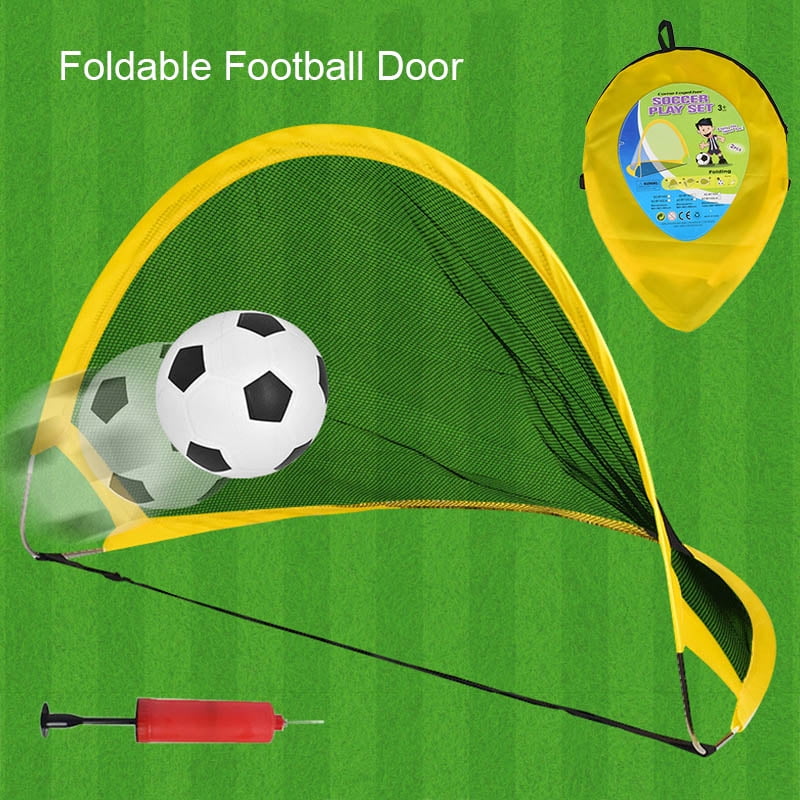 New Folding Soccer Football Goal Net Portable Black Training Goal Net Tent Kids Indoor Sports Play Toy Outdoor Soccer Door Set 