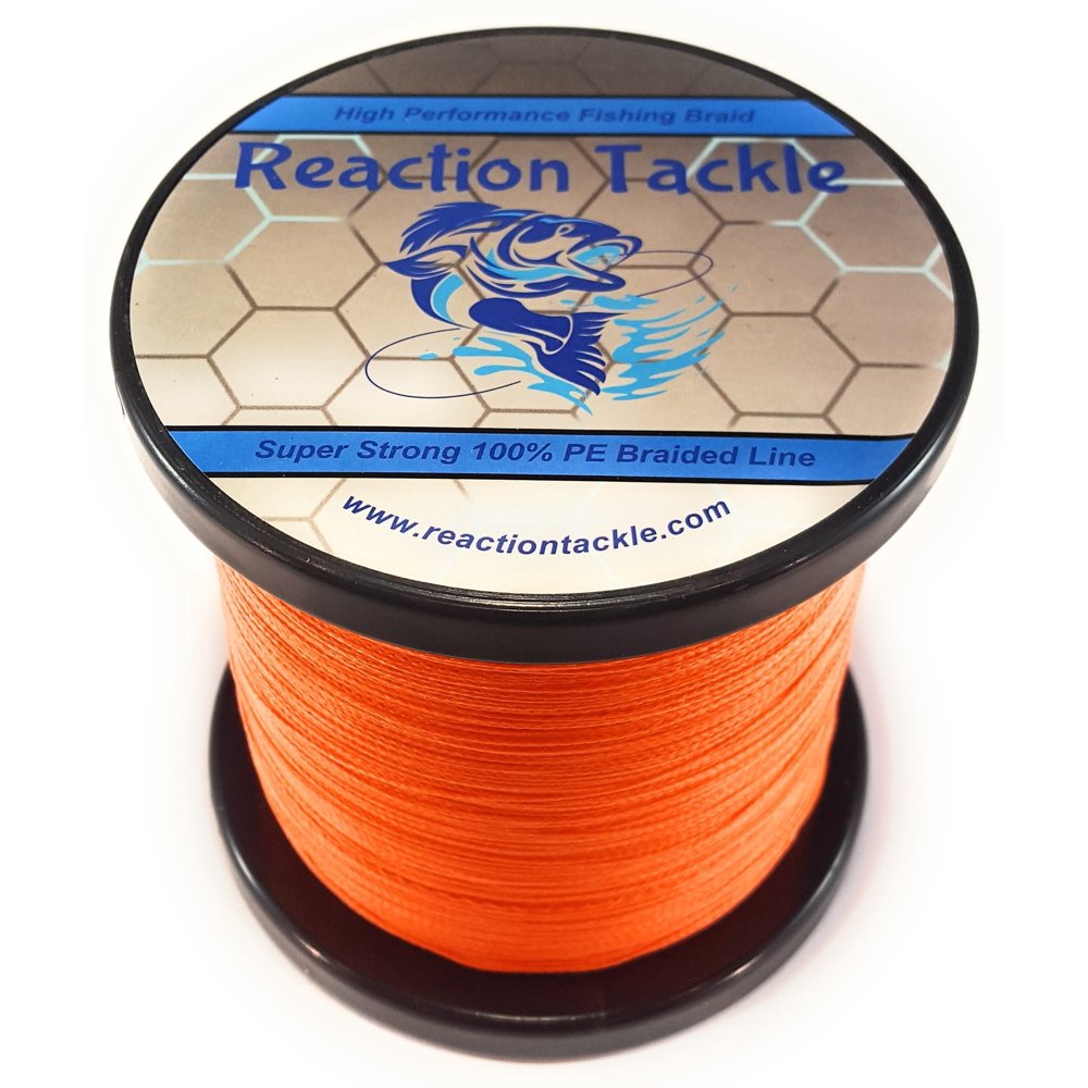 Reaction Tackle High Performance Braided Fishing Line Fluorescent