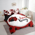 thumbnail image 3 of Castle Fairy Red Ladybird 7-Piece Twin Bedding Sets,Polka Dots Bedding Comforter Set,Cartoon Ladybug Breathable Sheet Sets,Luxury Kawaii Bedroom Decor,Reversible, 3 of 8