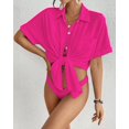 thumbnail image 6 of ZANKLEY Women Swimsuit Coverup Shirt Dress Button Down Bathing Suit Cover Up Beachwear, 6 of 13