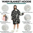 thumbnail image 5 of Wearable Oversized Blanket,Black Gothic Hand Eye Pattern Wearable Blanket Hoodie for Adults,Cozy Hooded Blankets with Super Pockets,Super Warm Fuzzy Pullover for Women & Men, 5 of 6