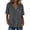 Dark Gray, variant on Women's Cotton Linen Tops Summer Bohemia Button Flowy Shirts V-Neck Tiered Tunic Shirt Lightweight Comfy Blouses Tees