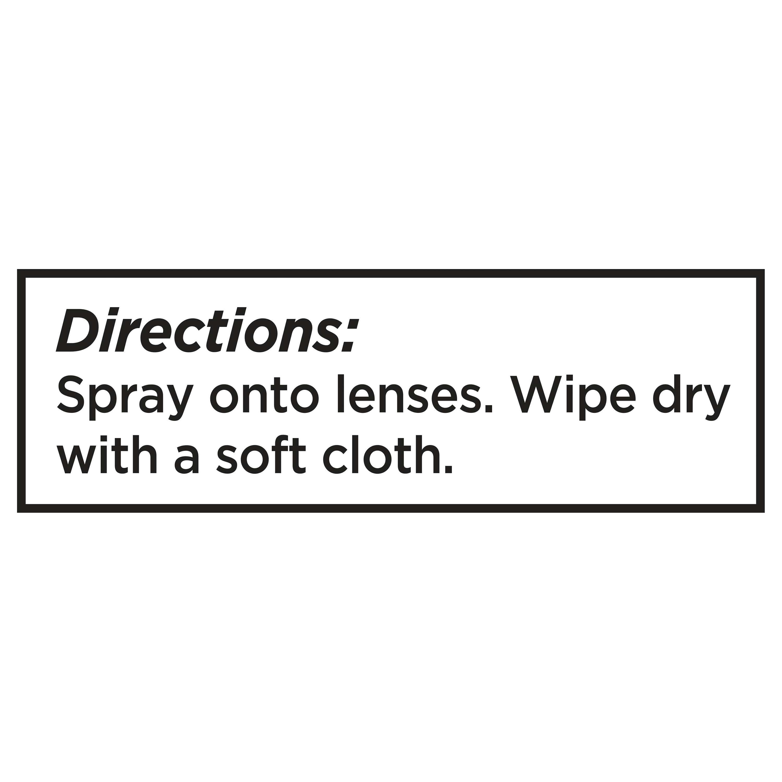 Equate Streak-Free Lens Cleaner Spray Value Pack, 2 Count, 8 oz and 2 oz Bottles