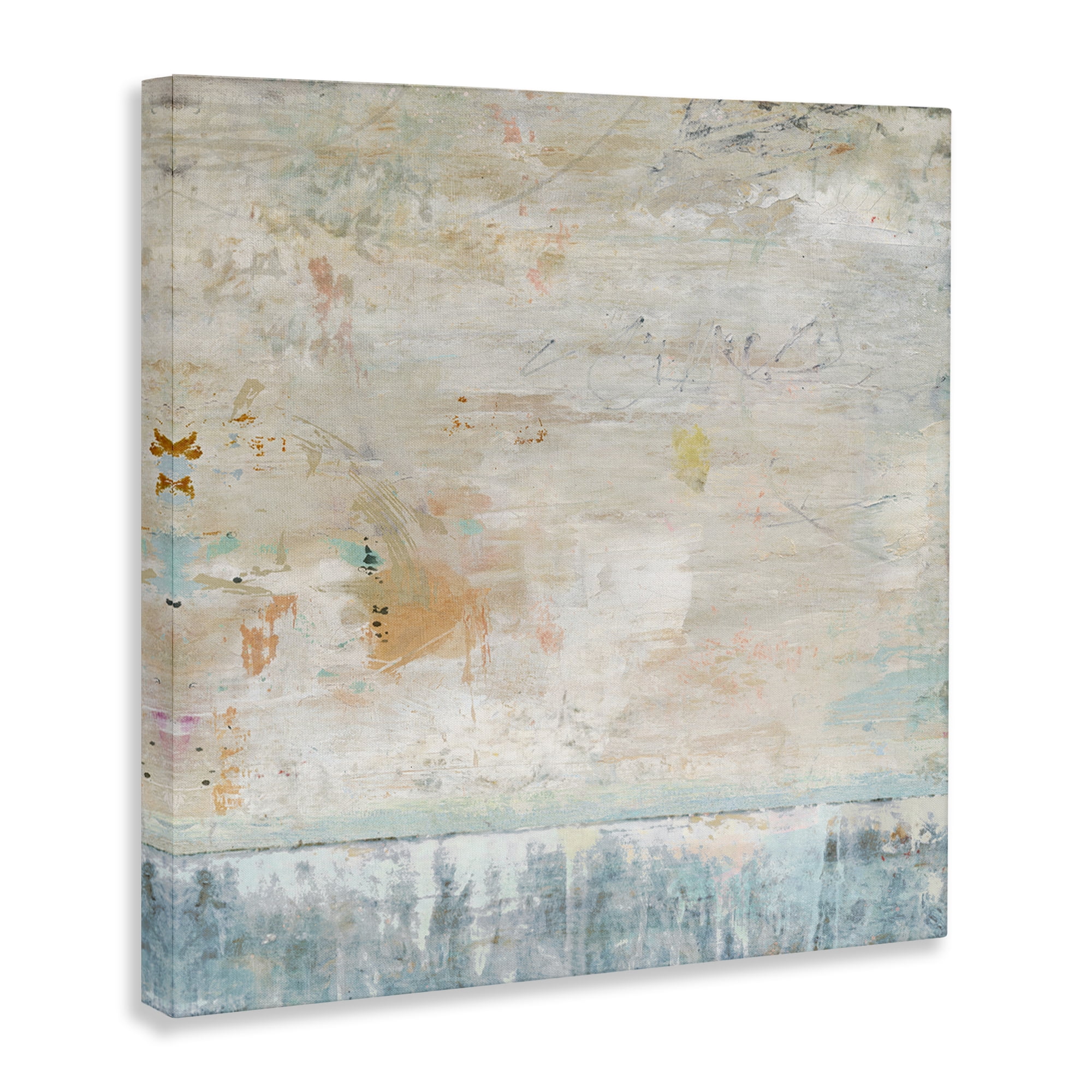 Stupell Industries Rustic Abstract Paint Strokes Abstract Painting Gallery Wrapped Canvas Art Print Wall Art, 36 x 36