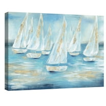 Golden Sailboats by Willowbrook Fine Art Canvas Art Print