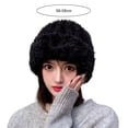 thumbnail image 6 of dianhelloya Warm hat Letter Logo Brimless Solid Color Winter Hat Women Autumn Winter Warm Plush Beanie Hat Costume Accessories Black 1, 6 of 8