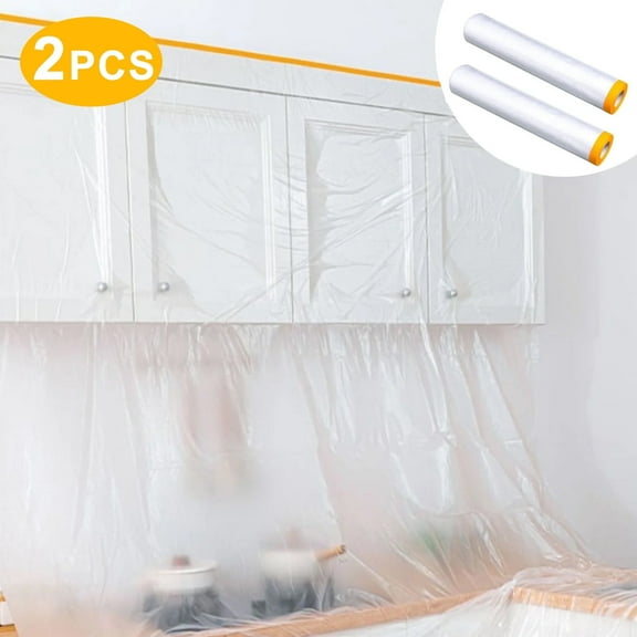 Arcticice 2pcs Disposable Cover In Roll 787" D x 59" W in for Painting Couch Furniture Drop Cloth