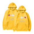 thumbnail image 5 of Jacenvly Valentine'S Day Gifts for Him Long Sleeve Shirts Heart Pattern Hooded Casual Trendy Valentine'S Day Printed Hooded Plush Hoodie Top Hooded Hoodie Yellow, 5 of 5
