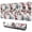 White Christmas Snowman, variant on Long Mouse Pads for Desk,White Christmas Wreath Pattern Desk Mats on Top Of Desks, Desk Mouse Pad Extra Large with 3mm Non-Slip Base and Stitched Edge for Gaming,Office,Work,Home 31.5x11.8in