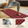 thumbnail image 4 of Red and White Checkered Pattern Hot Yoga Mat Towel Non Slip for Hot Yoga - Quick-Drying Yoga Mat Cover with 4 Corner Pockets with Travel Bag - Hot Yoga Towel Non Slip 74"x26", 4 of 6