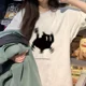 thumbnail image 2 of Camisetas de manga corta con estampado estético para mujer, Tops básicos de calle Y2k, camisetas informales Harajuku góticas con cuello redondo, ropa para mujer, 2 of 5