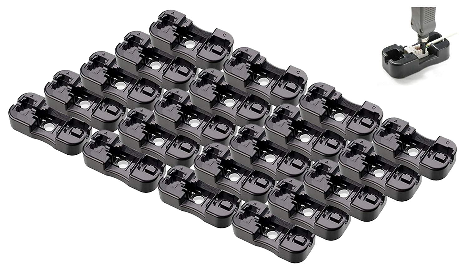 iMBAPrice Keystone Jack Punch Down Stand Holder for Cat5E/Cat6 and RJ11