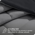 thumbnail image 4 of Bare Home 5-Piece Reversible Bed-in-a-Bag - Premium 1800 Collection - California King, Black/Gray Comforter with Gray Sheet Set, 4 of 8