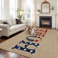 thumbnail image 2 of 5'x7' Area Rugs, Beige Vintage Indoor Outdoor Area Rug for Living Room Bedroom, American Flag Farmhouse Retro Art Rustic Washable Bathroom Rugs Kitchen Floor Carpet Mats Home Decor Aesthetic, 2 of 8