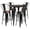 Black, variant on Flash Furniture 31.5" Square Black Metal Bar Table Set with Wood Top and 4 Stools