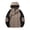Brown, variant on Rain Jacket Men Color Blocked Long Sleeved Detachable Hooded Zipper Cardigan Outdoor Waterproof Workwear Jacket, Size M-5XL