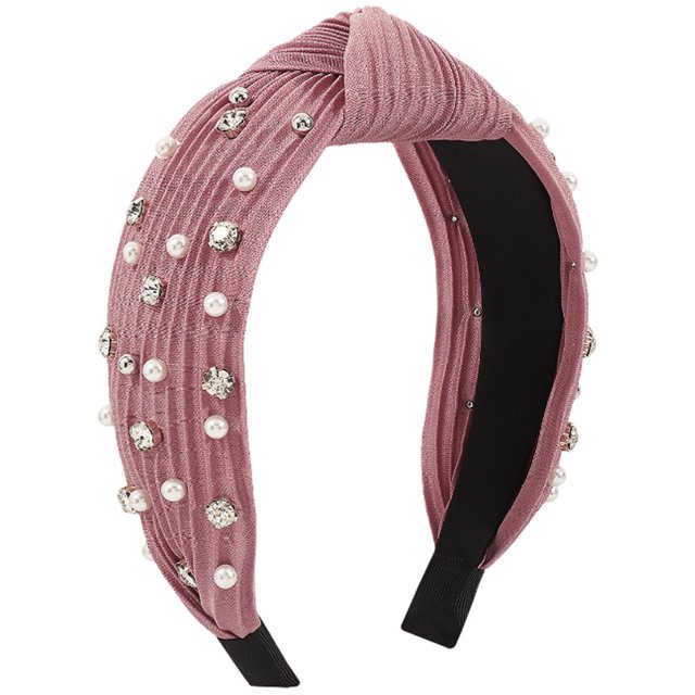 Diademas para mujer,Diademas para mujer,Diademas para mujer Diademas,Diadema ancha anudada,Diadema superior adornada con joyas,Diadema elegante para el cabello para mujer