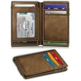 thumbnail image 1 of fastboy Men S Wallet Card Holder RFID Blocking Slim Leather Money Clip Easy Leather Wallet Card Holder B, 1 of 6