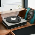LP&NO.1 Record Player Bluetooth Turntable with Builtin Speakers and