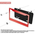 thumbnail image 3 of 1Pack License Plate Frames with Red Gradient Solid Color Pattern Design Includes Screws & Caps Full Accessories Included Size 6. 3x12. 2inch(16x31cm), 3 of 8