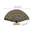 thumbnail image 2 of Unique Bargains 1 Pc Sequins Folding Fan for Masquerade Yellow Cotton Linen, 2 of 5