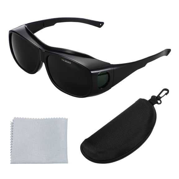 Uxcell Welding Safety Glasses IR Shade 6 Protective Glasses Light-Proof Anti-Scratch Wrap-Around Lens Lightweight Welding Eyewear Goggle with Box for Men Women Eye Protection